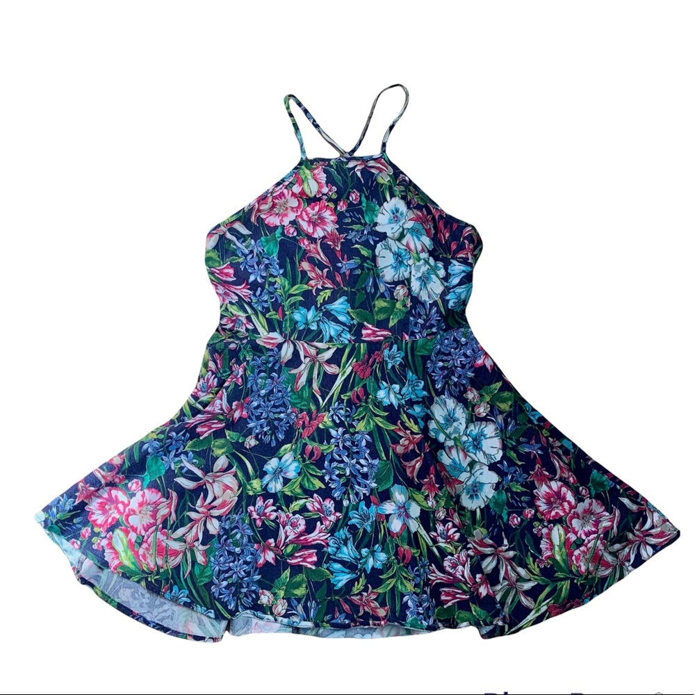 Muui tropical floral sleeveless minidress